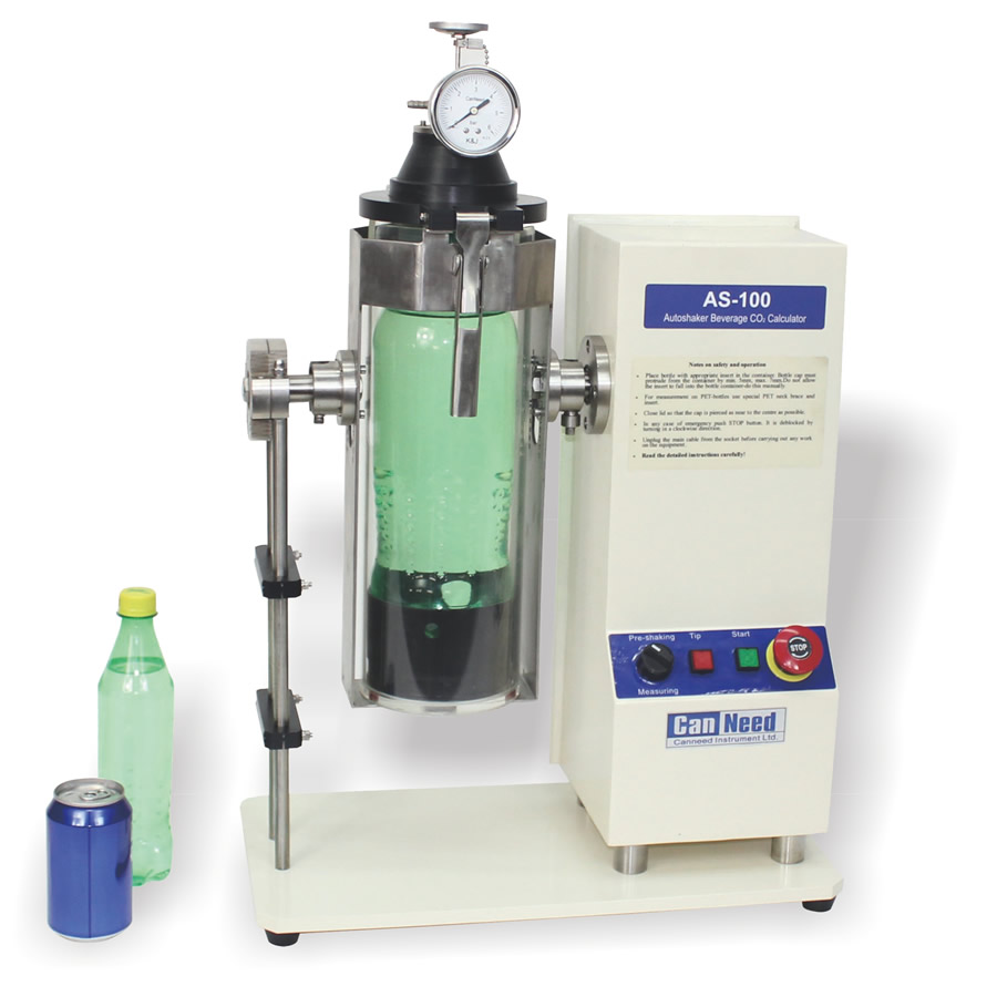 CanNeed AS-100 — AutoShaker para cálculo de CO₂ en bebida